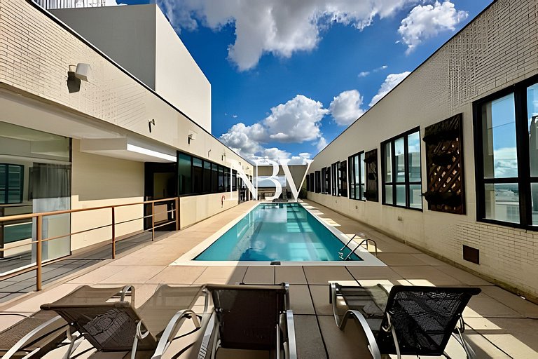 403- Flat charmoso 3 pessoas garagem e lazer bem localizado