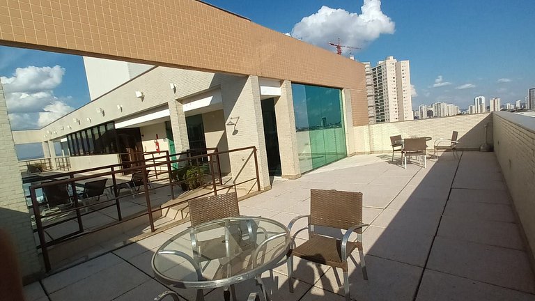 403- Flat charmoso 3 pessoas garagem e lazer bem localizado