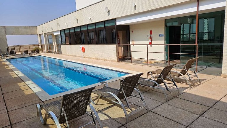 403- Flat charmoso 3 pessoas garagem e lazer bem localizado