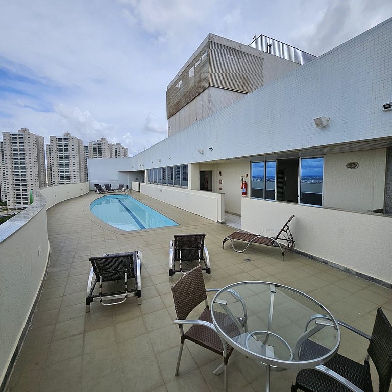 305- Flat charmoso 3 pessoas garagem e lazer bem localizado