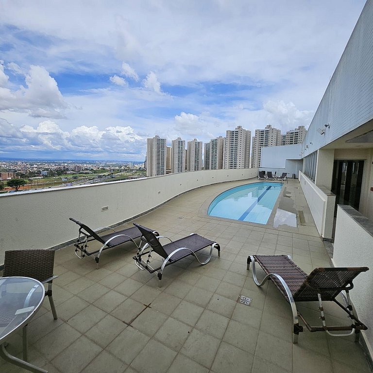 305- Flat charmoso 3 pessoas garagem e lazer bem localizado